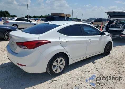 2016 Hyundai Elantra Se z USA, uszkodzony, nr VIN 5NPDH4AE2GH755224
